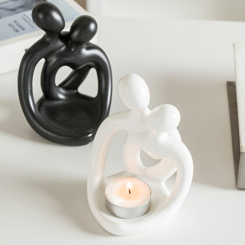 Ceramic Couple Candlestick Ornaments