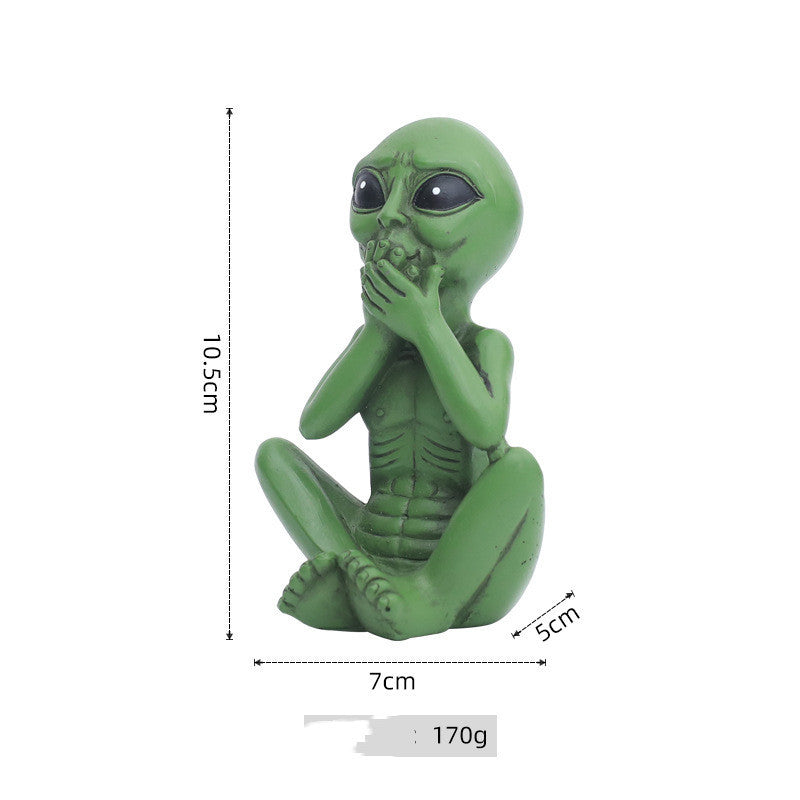Alien Figurine - See No Evil, Hear No Evil, Speak No Evil