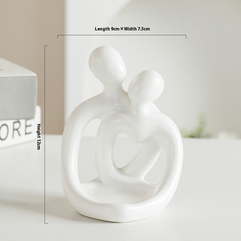 Ceramic Couple Candlestick Ornaments