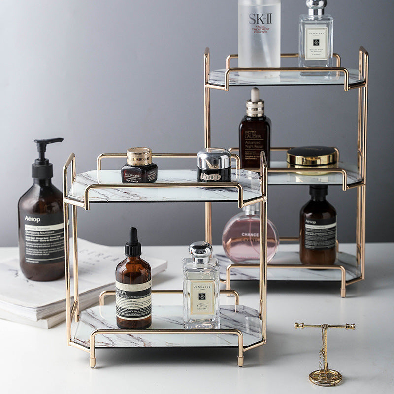 Nordic-Style Metal Cosmetic Storage Rack