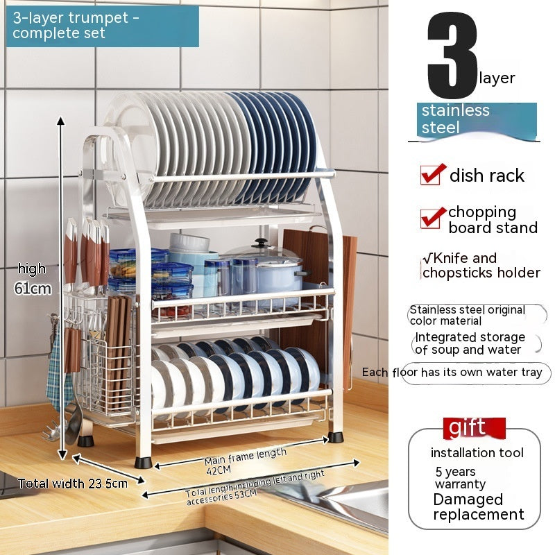 Stainless Steel Kitchen Storage/Dish Rack