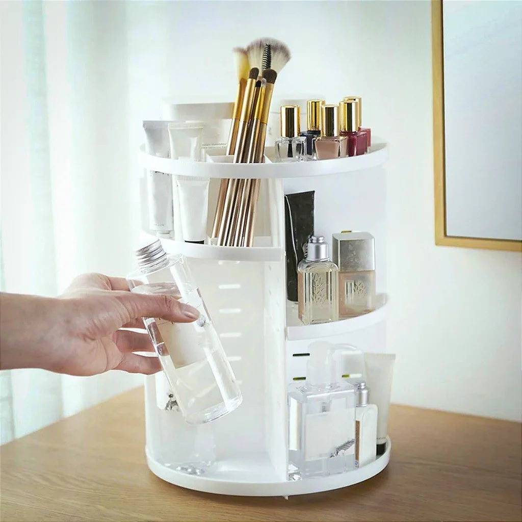 360° Rotatable Organiser – Adjustable & Multi-Functional Storage Rack