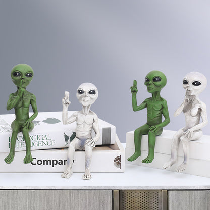 Alien Figurine - See No Evil, Hear No Evil, Speak No Evil